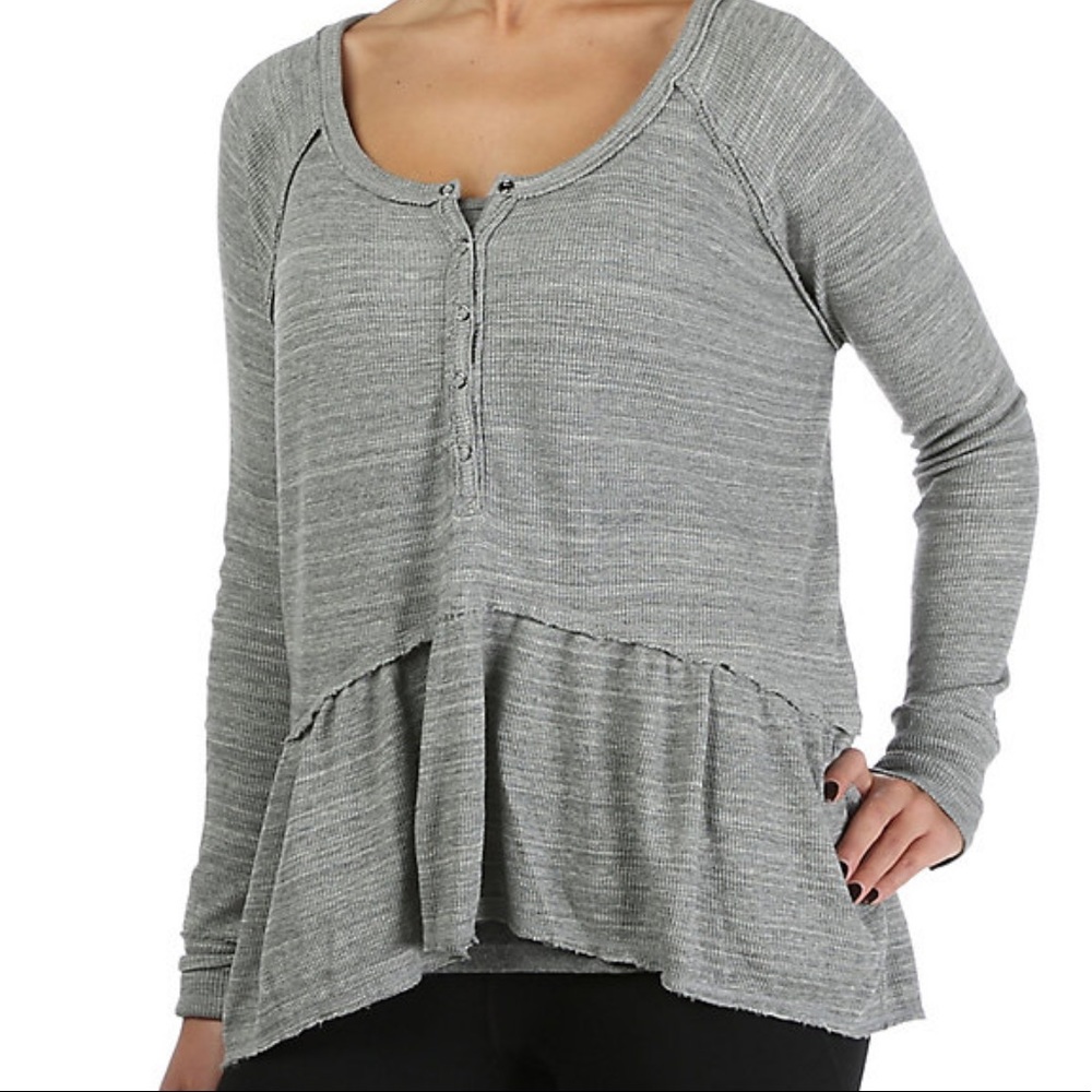 Free People coastline peplum henley